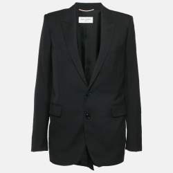 Saint Laurent Paris Black Wool Tailored Blazer M