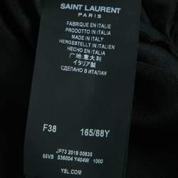 Saint Laurent Paris Black Wool Tailored Blazer M