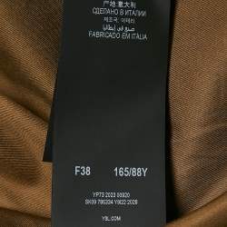 Saint Laurent Khaki Brown Cotton Single Breasted Coat M