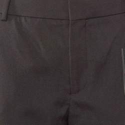 Saint Laurent Paris Black Wool Straight Leg Trousers L