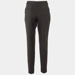 Saint Laurent Paris Black Wool Straight Leg Trousers L