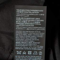 Saint Laurent Paris Black Wool Straight Leg Trousers L
