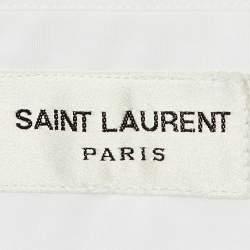 Saint Laurent Paris White Cotton Button Front Shirt L