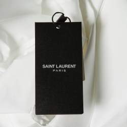 Saint Laurent Paris White Cotton Button Front Shirt L