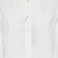 Saint Laurent Paris White Cotton Button Front Shirt L