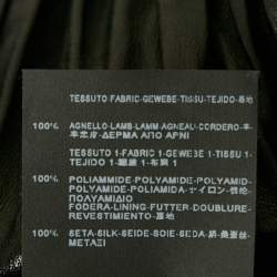 Saint Laurent Black Leather Pleated Mini Skirt M