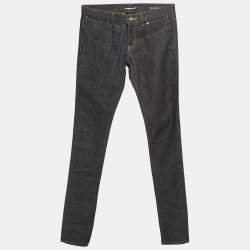 Saint Laurent Navy Blue Denim Skinny Jeans M