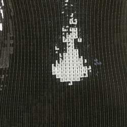 Pre Owned Saint Laurent Paris Black Sequin Embellished Jersey Cut-Out Swimsuit XS