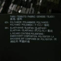 Pre Owned Saint Laurent Paris Black Sequin Embellished Jersey Cut-Out Swimsuit XS