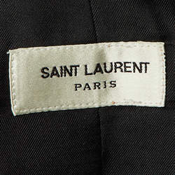 Pre Owned Saint Laurent Paris Black Wool Tailored Blazer L