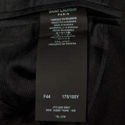 Pre Owned Saint Laurent Paris Black Wool Tailored Blazer L