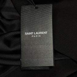Pre Owned Saint Laurent Paris Black Wool Tailored Blazer L