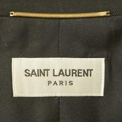 Pre Owned Saint Laurent Black Gabardine Tailored Blazer S