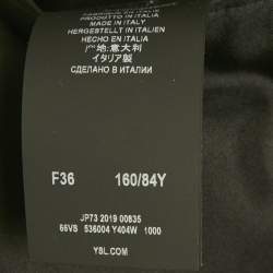 Pre Owned Saint Laurent Black Gabardine Tailored Blazer S