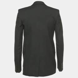Pre Owned Saint Laurent Black Gabardine Tailored Blazer S