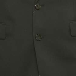 Pre Owned Saint Laurent Black Gabardine Tailored Blazer S