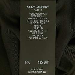 Pre Owned Saint Laurent Paris Wool Button Front Tuxedo Jacket M
