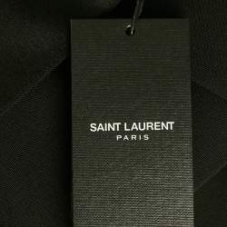 Pre Owned Saint Laurent Paris Wool Button Front Tuxedo Jacket M