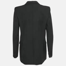 Pre Owned Saint Laurent Paris Wool Button Front Tuxedo Jacket M