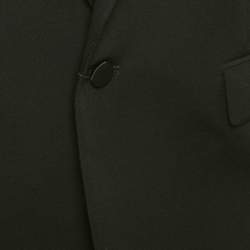 Pre Owned Saint Laurent Paris Wool Button Front Tuxedo Jacket M