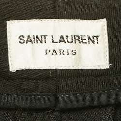 Pre Owned Saint Laurent Black Wool Trousers M