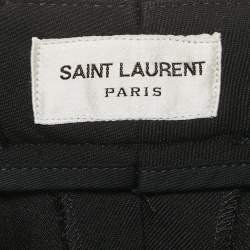 Pre Owned Saint Laurent Black Wool Formal Trousers M 