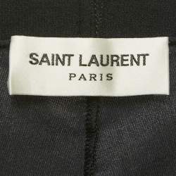 مملوكة مسبقًا Saint Laurent Paris Black Logo Waistband Jersey Leggings M
