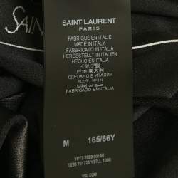 مملوكة مسبقًا Saint Laurent Paris Black Logo Waistband Jersey Leggings M