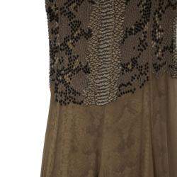 Saint Laurent Paris Snake Print Gown M