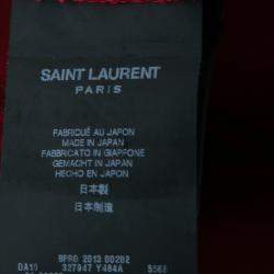 Pre Owned Saint Laurent Paris Brick Red Stretch Denim Skinny Jeans M