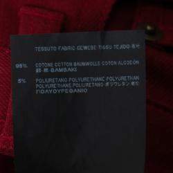 Pre Owned Saint Laurent Paris Brick Red Stretch Denim Skinny Jeans M