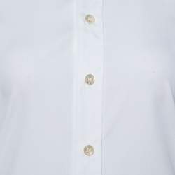 مملوكة مسبقًا Saint Laurent Paris White Cotton Button Front Shirt S