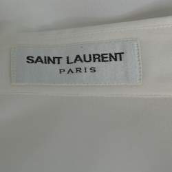 مملوكة مسبقًا Saint Laurent Paris Off White Silk Button Front Shirt S