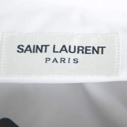 Pre Owned Saint Laurent Paris White Cotton Button Front Shirt S