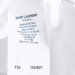 Pre Owned Saint Laurent Paris White Cotton Button Front Shirt S