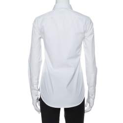 Pre Owned Saint Laurent Paris White Cotton Button Front Shirt S
