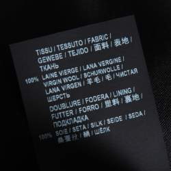 Pre Owned Saint Laurent Black Jacquard Wool Mini Skirt M 