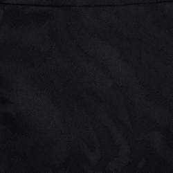 Pre Owned Saint Laurent Black Jacquard Wool Mini Skirt M 