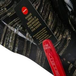 Pre Owned فستان قميص ميني سان لوران حرير لوريكس ميتاليك تفاصيل جيب بقلاب مقاس صغير - سمول 