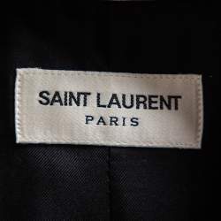Saint Laurent Black Wool Single Breasted Blazer XXL 