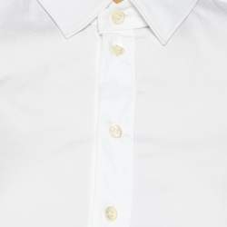 Saint Laurent White Cotton Button Front Shirt S
