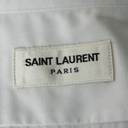 Saint Laurent White Cotton Button Front Shirt S