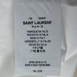 Saint Laurent White Cotton Button Front Shirt S