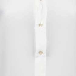 مملوكة مسبقًا Saint Laurent Pearl White Crepe de Chine Silk Shirt L