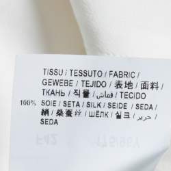 مملوكة مسبقًا Saint Laurent Pearl White Crepe de Chine Silk Shirt L