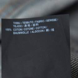 Pre Owned Saint Laurent Blue Denim Logo Embroidered Shorts M