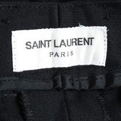 Pre Owned Saint Laurent Black Wool Tailored Trousers M