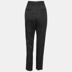 Saint Laurent Black Wool Tailored Trousers M