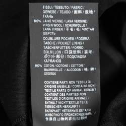 Saint Laurent Black Wool Tailored Trousers M