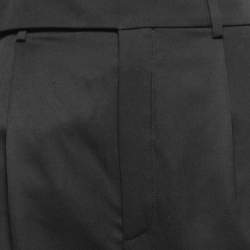 Saint Laurent Black Wool Tailored Trousers M